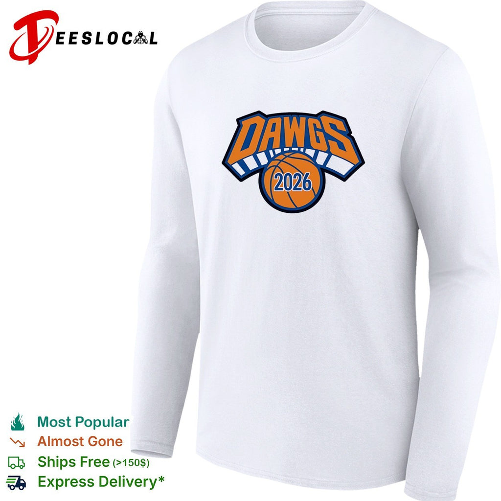 New York Knicks Dawgs 2026 basketball bold arch logo art shirt