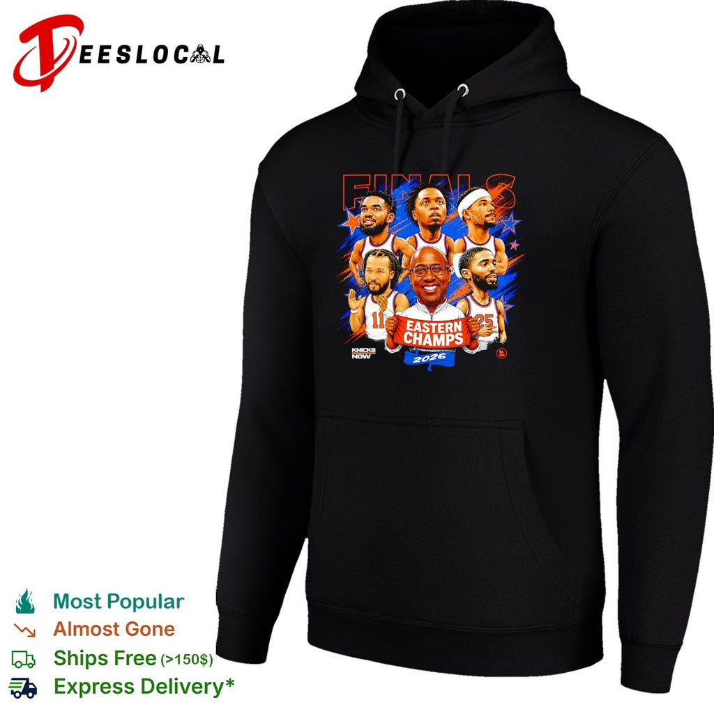 New York Knicks Eastern Conference Champs 2026 Finals players victory photo shirt