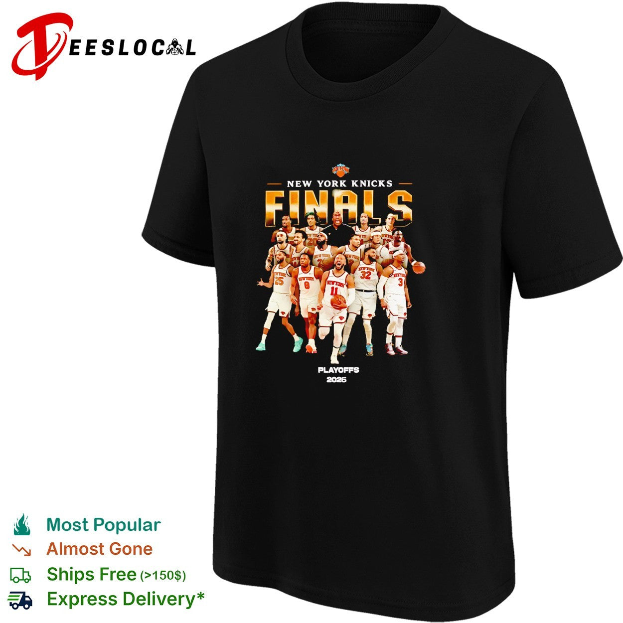 New York Knicks Finals full team coach photo playoffs 2026 shirt