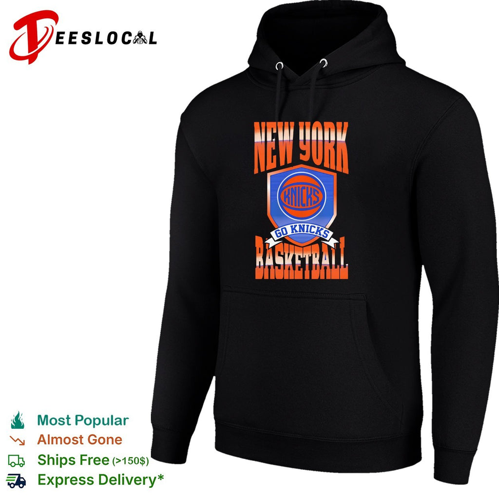 New York Knicks Go Knicks basketball shield badge bold art shirt