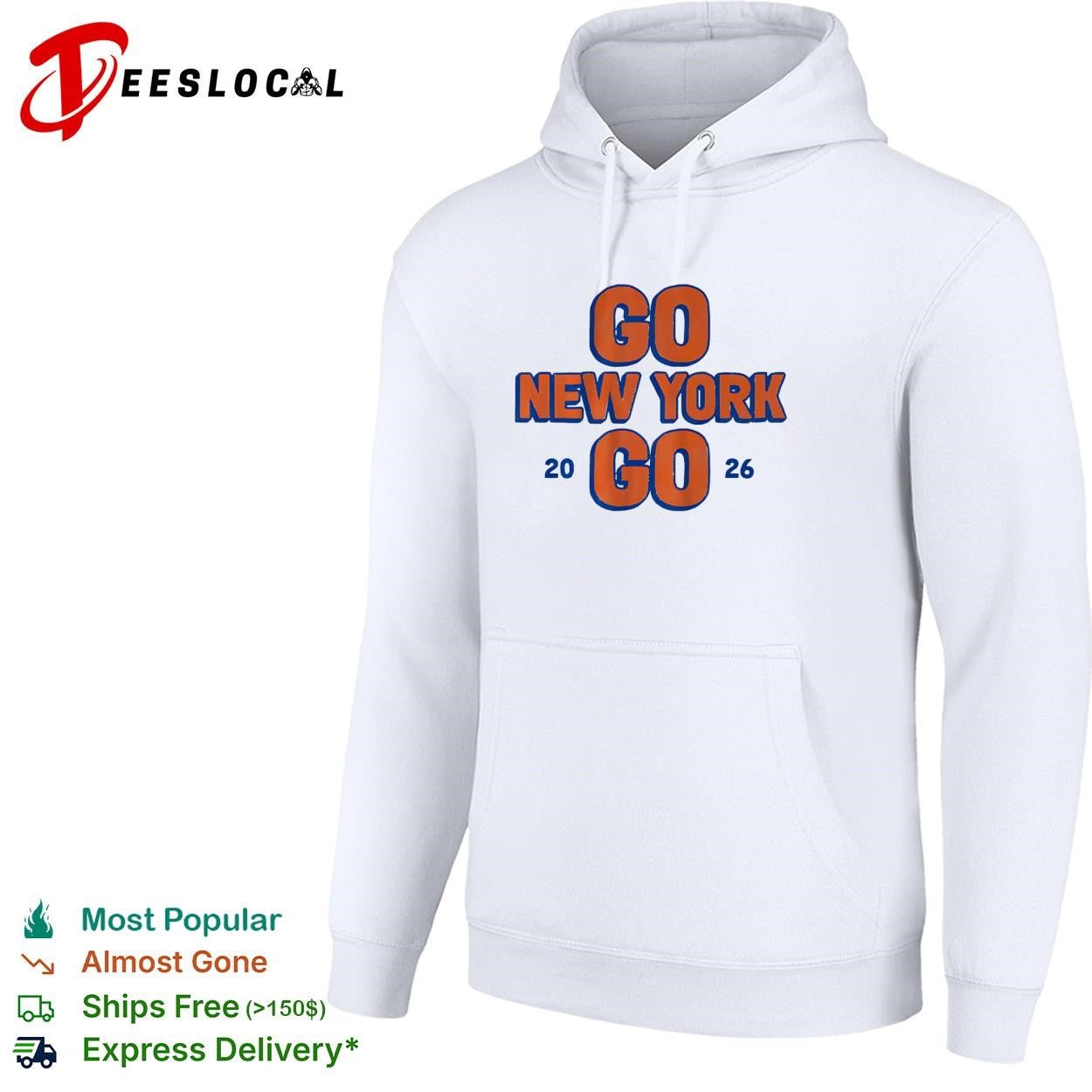 New York Knicks Go New York Go 2026 bold text shirt