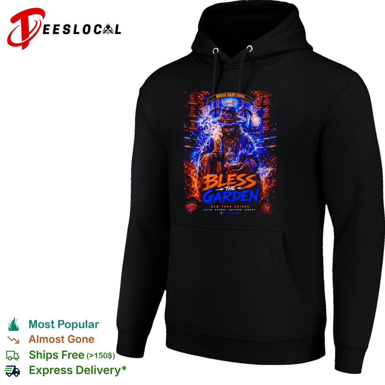 New York Knicks Madison Square Garden bless the faith energy culture legacy playoffs sbreezy shaman shirt