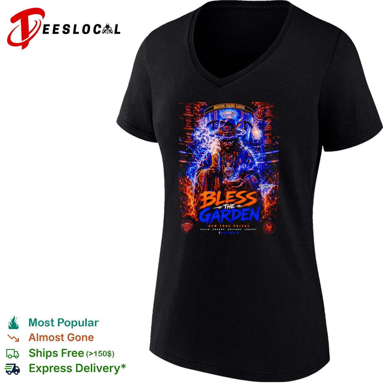 New York Knicks Madison Square Garden bless the faith energy culture legacy playoffs sbreezy shaman shirt