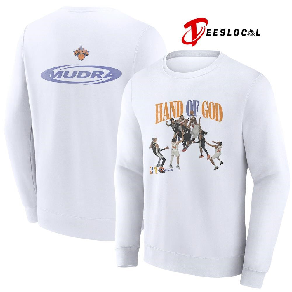 New York Knicks Mudra hand of God graphic shirt