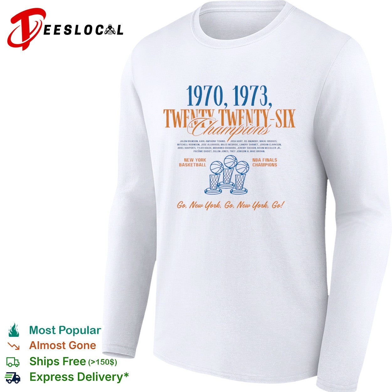 New York Knicks NBA 1970 1973 Twenty Twenty-Six shirt