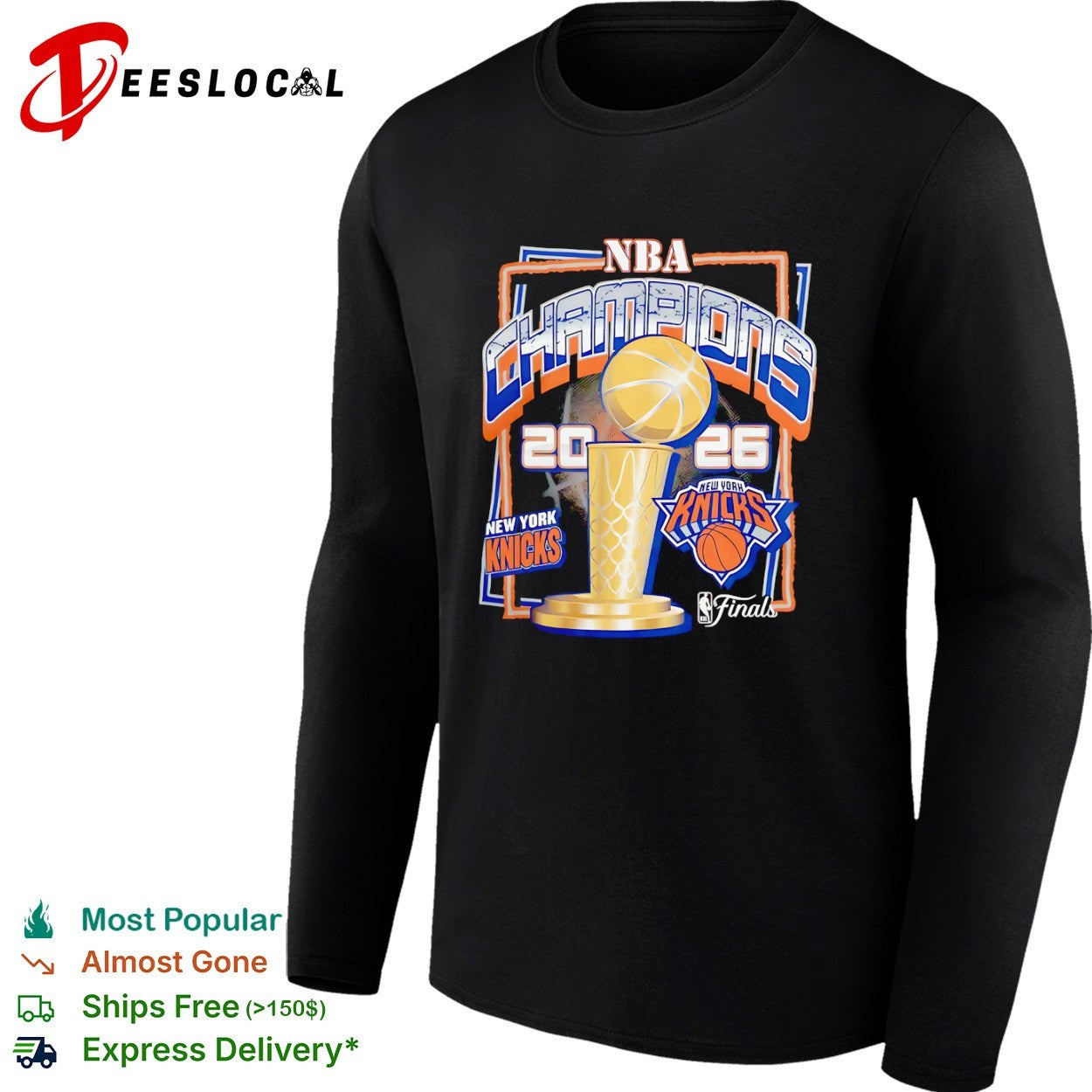 New York Knicks NBA Champions 2026 Finals Trophy Basketball Team shirt