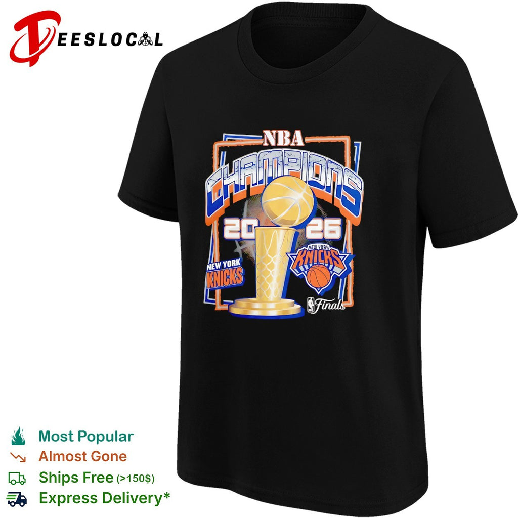 New York Knicks NBA Champions 2026 Finals Trophy Basketball Team shirt
