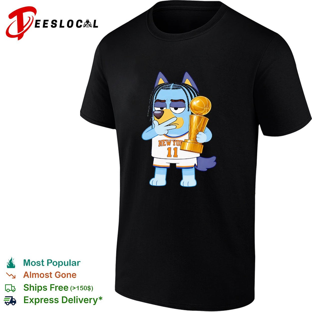 New York Knicks NBA Championship Trophy Cartoon Basketball shirt