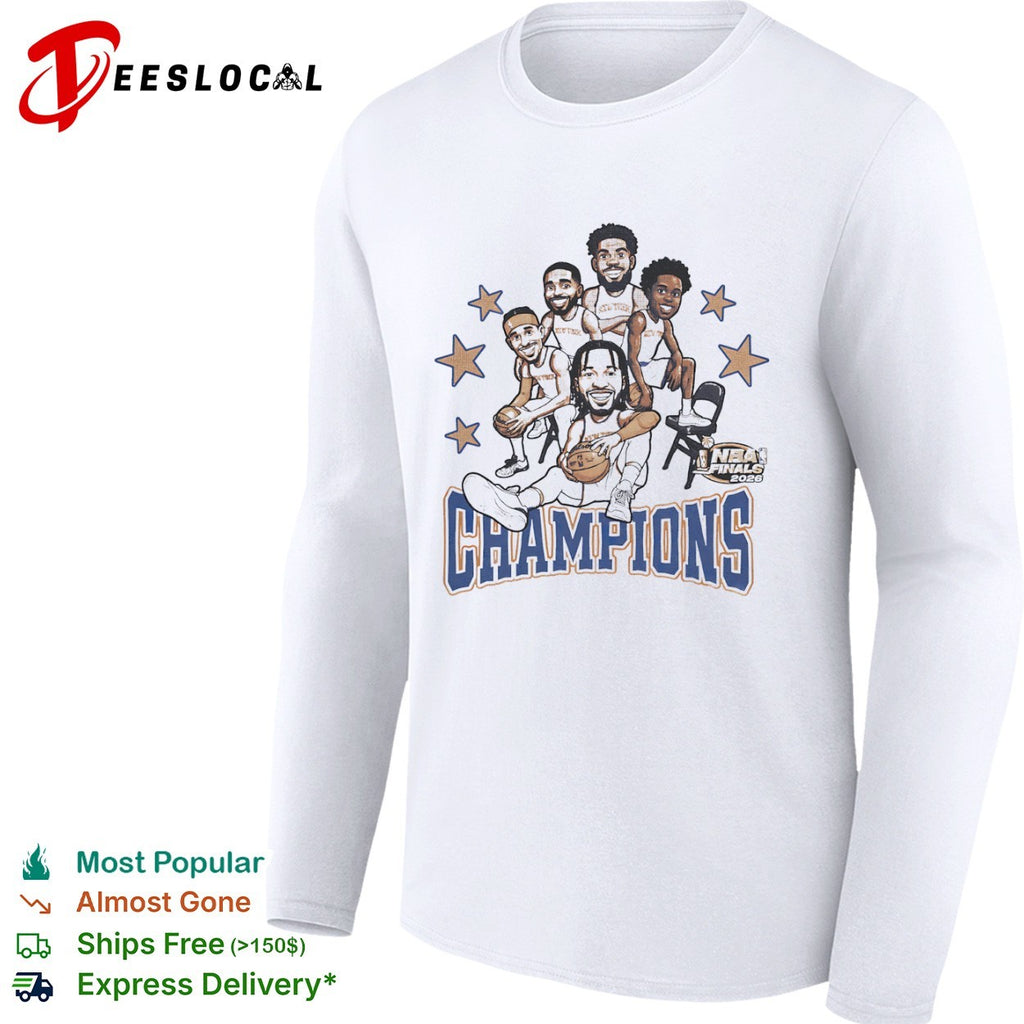 New York Knicks NBA Finals 2026 Champions caricature shirt
