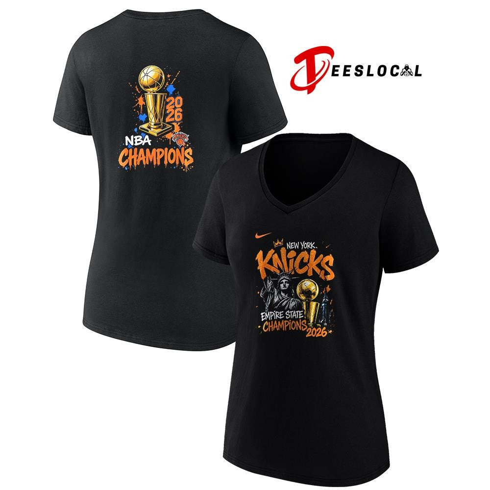 New York Knicks NBA Finals Champions empire state champions Statue of Liberty graphic shirt