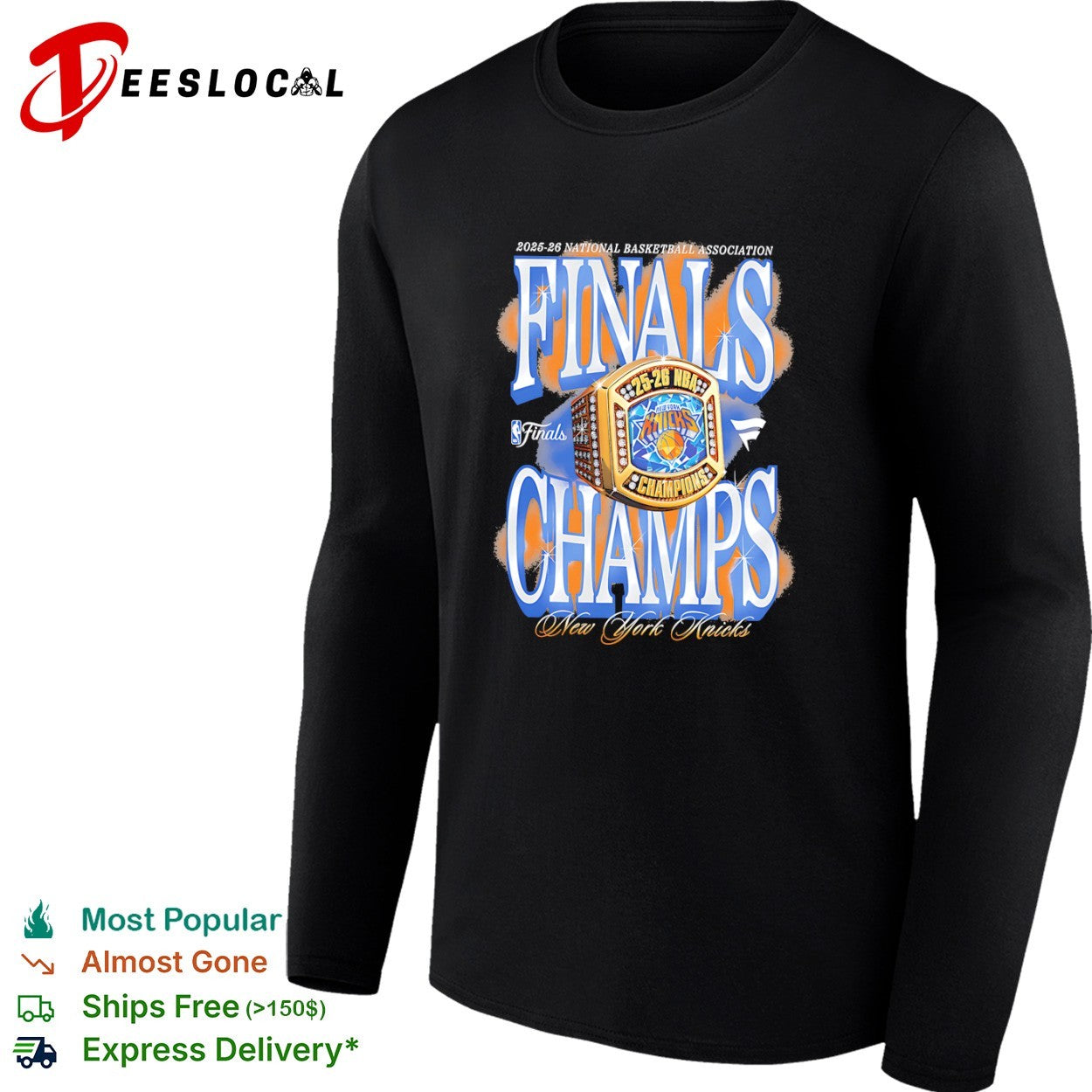 New York Knicks NBA Finals Champs 2025 2026 NBA Champions Ring shirt