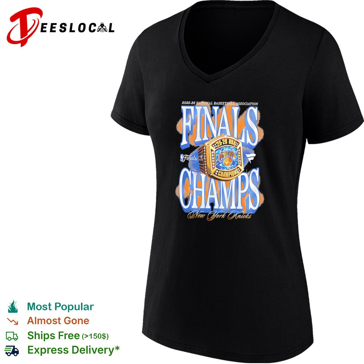 New York Knicks NBA Finals Champs 2025 2026 Ring shirt