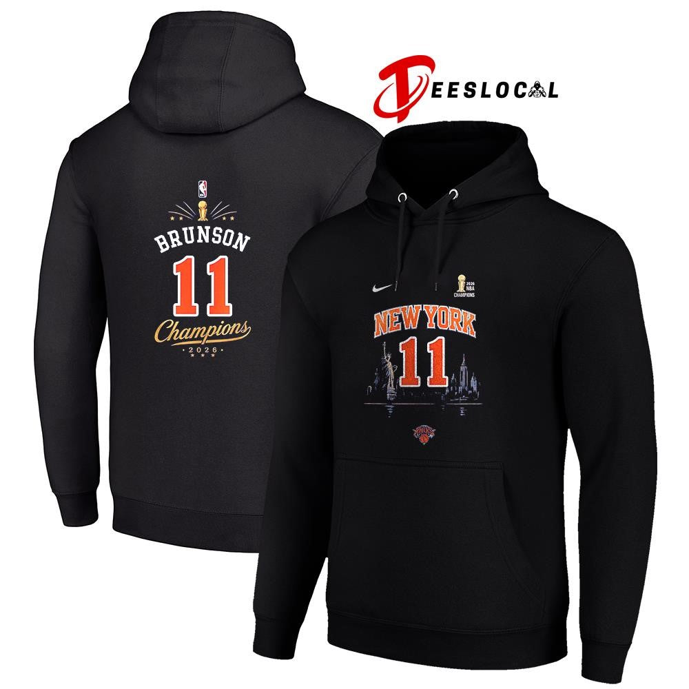 New York Knicks NBA Finals champions Jalen Brunson name and number shirt