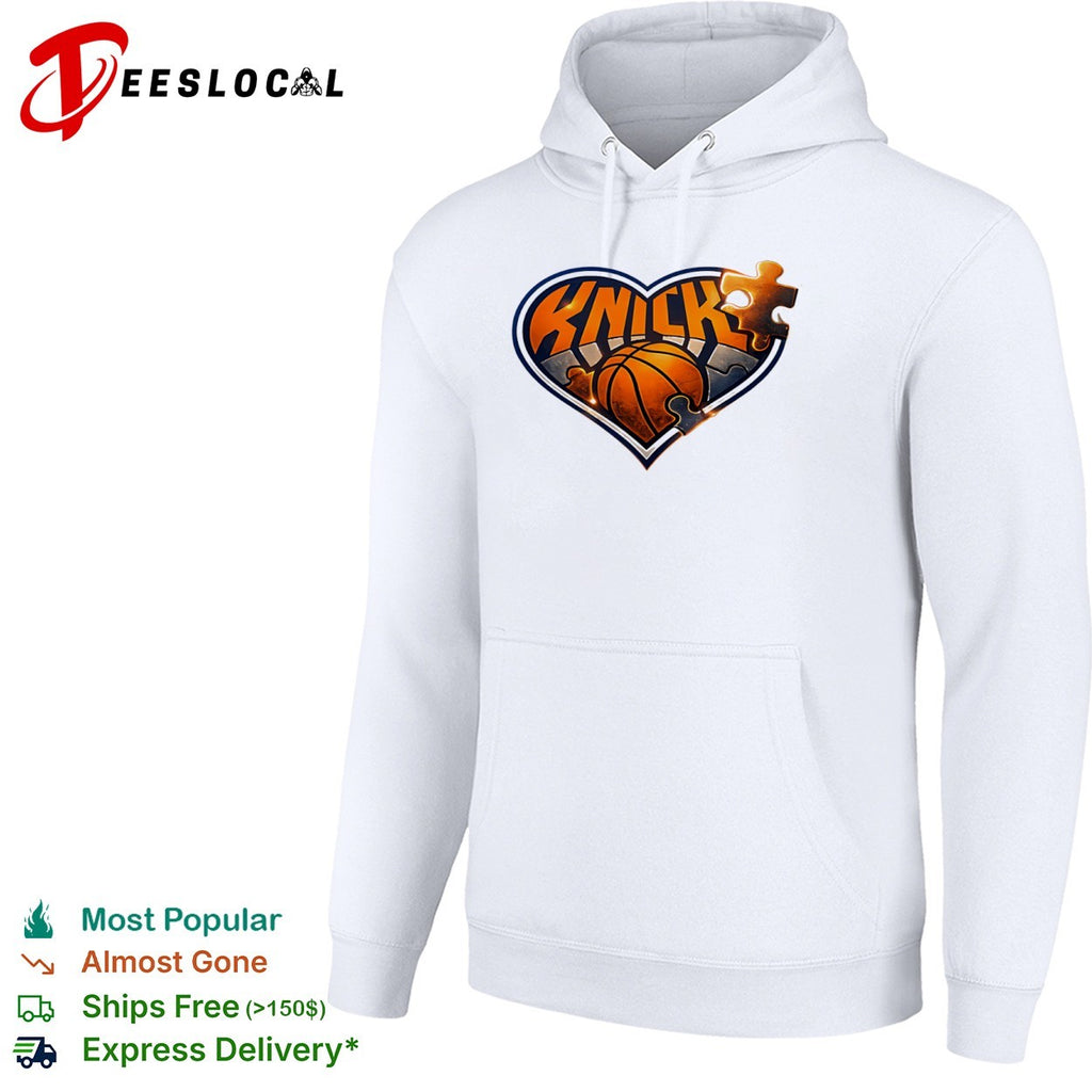 New York Knicks NBA Heart Puzzle logo shirt