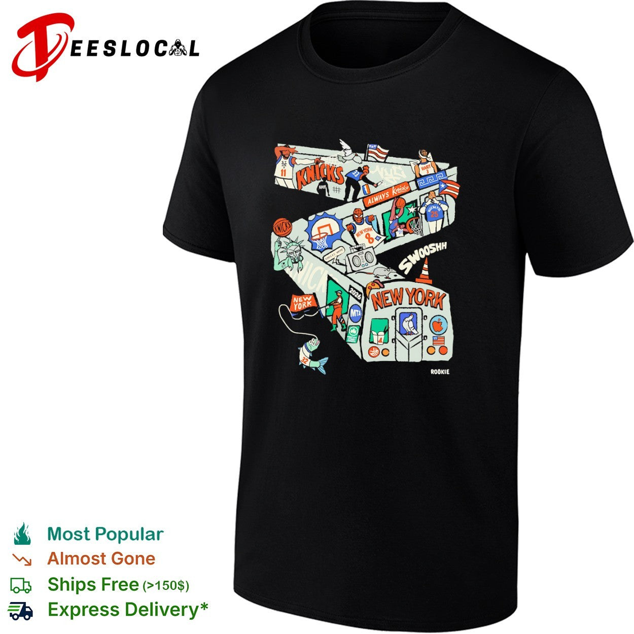 New York Knicks NBA Subway Art shirt