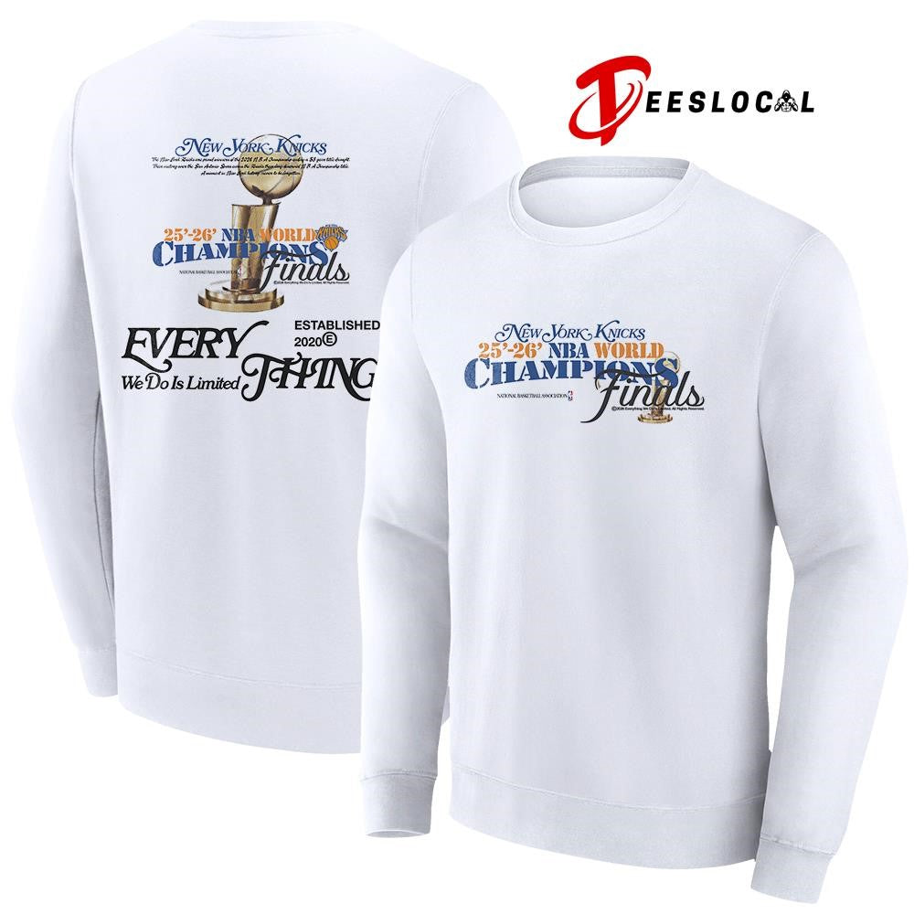 New York Knicks NBA World champions finals every we do it limited thing trophy graphic shirt