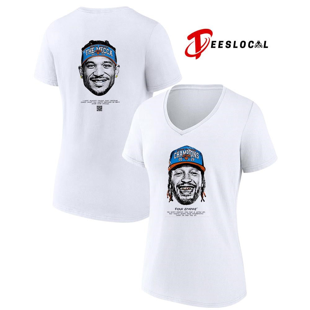 New York Knicks NBA champions Jalen Brunson the Mecca collection four empire shirt