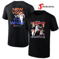 New York Knicks NBA champions New York vs the world graphic signatures shirt