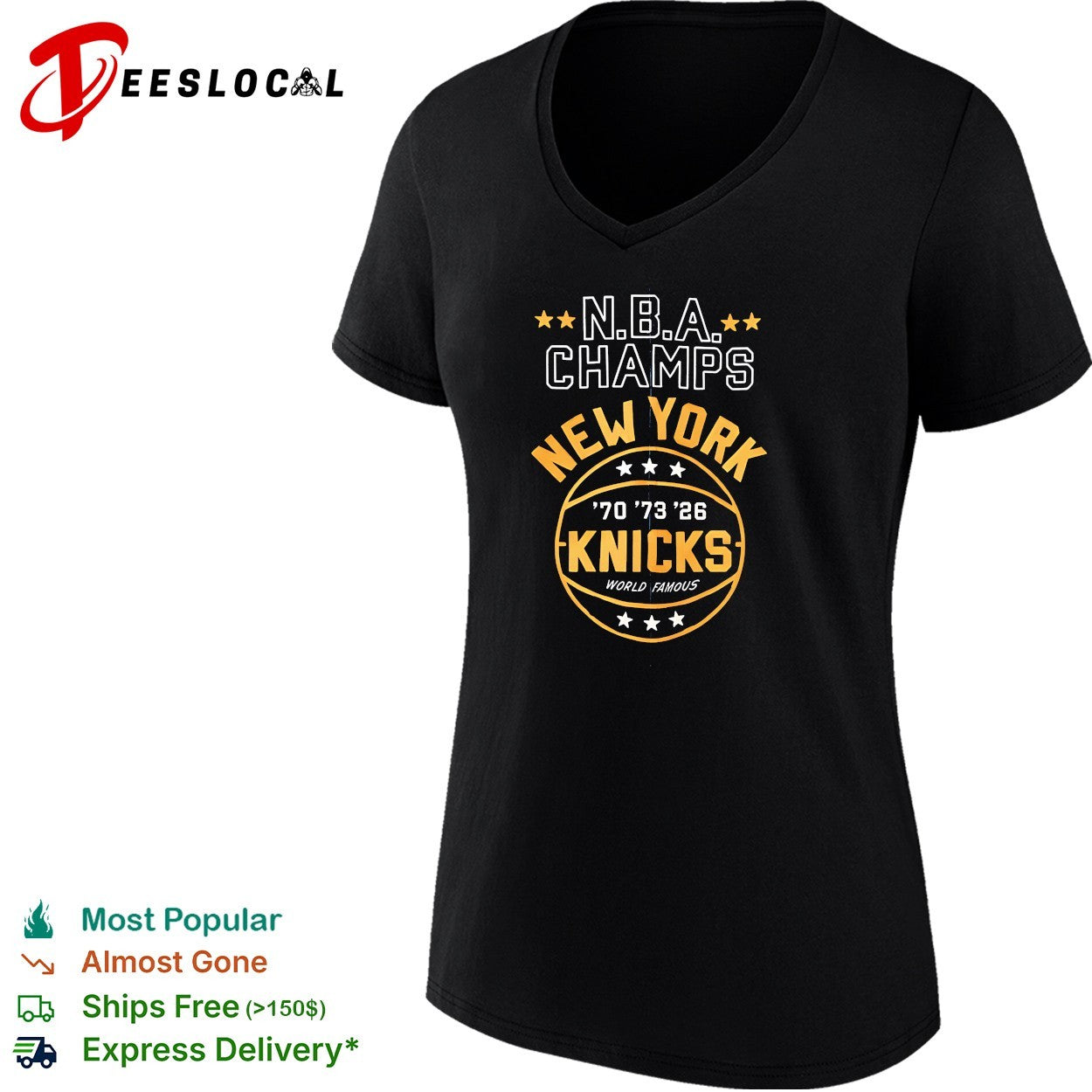 New York Knicks NBA champs New York Knicks denim badge shirt