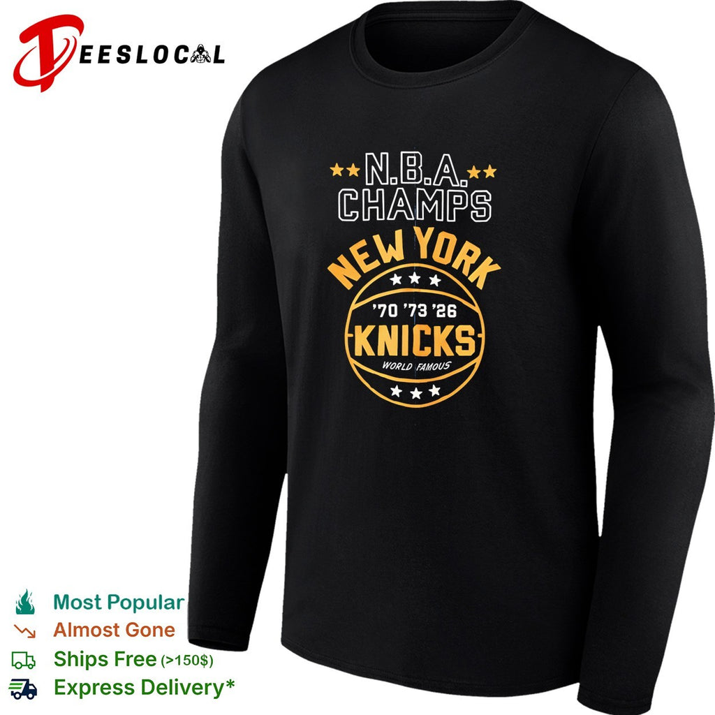 New York Knicks NBA champs New York Knicks denim badge shirt