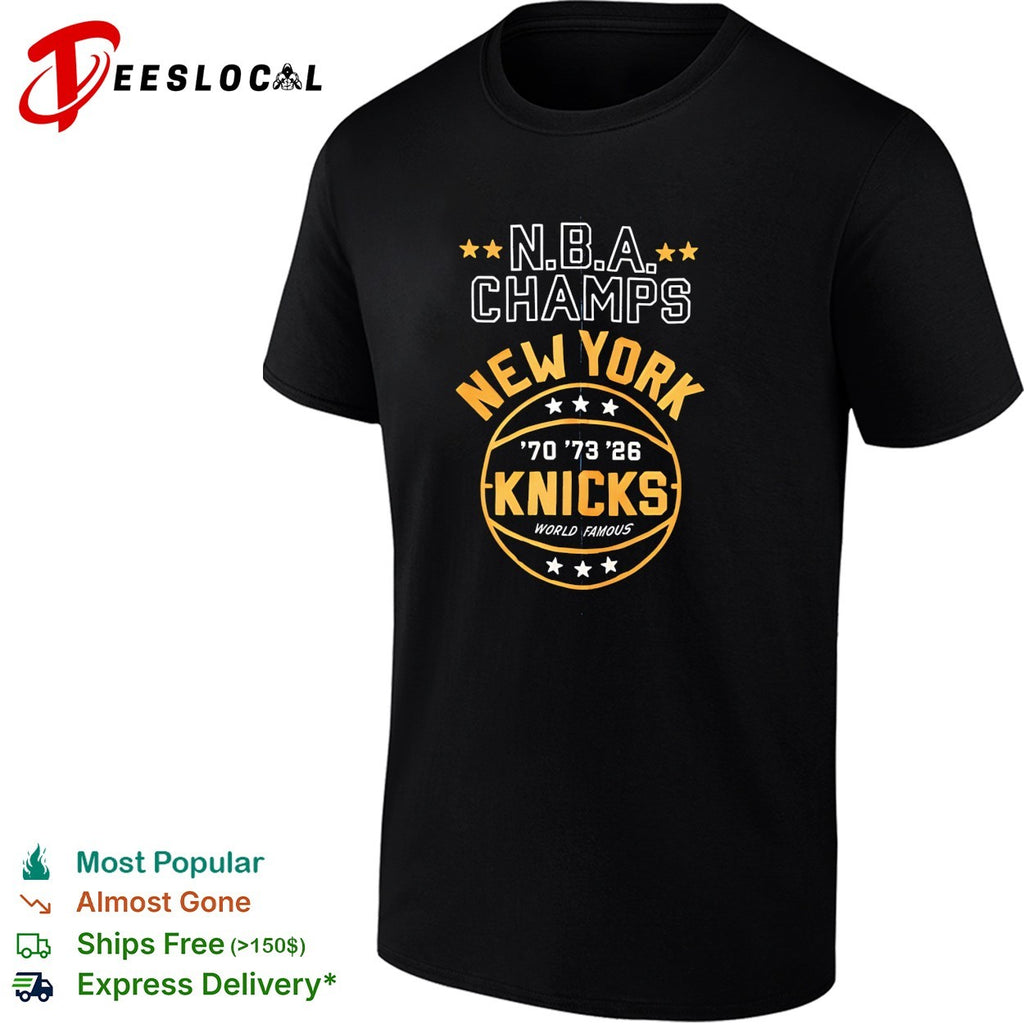 New York Knicks NBA champs New York Knicks denim badge shirt