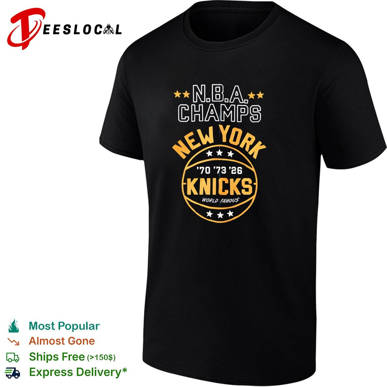 New York Knicks NBA champs New York Knicks denim badge shirt