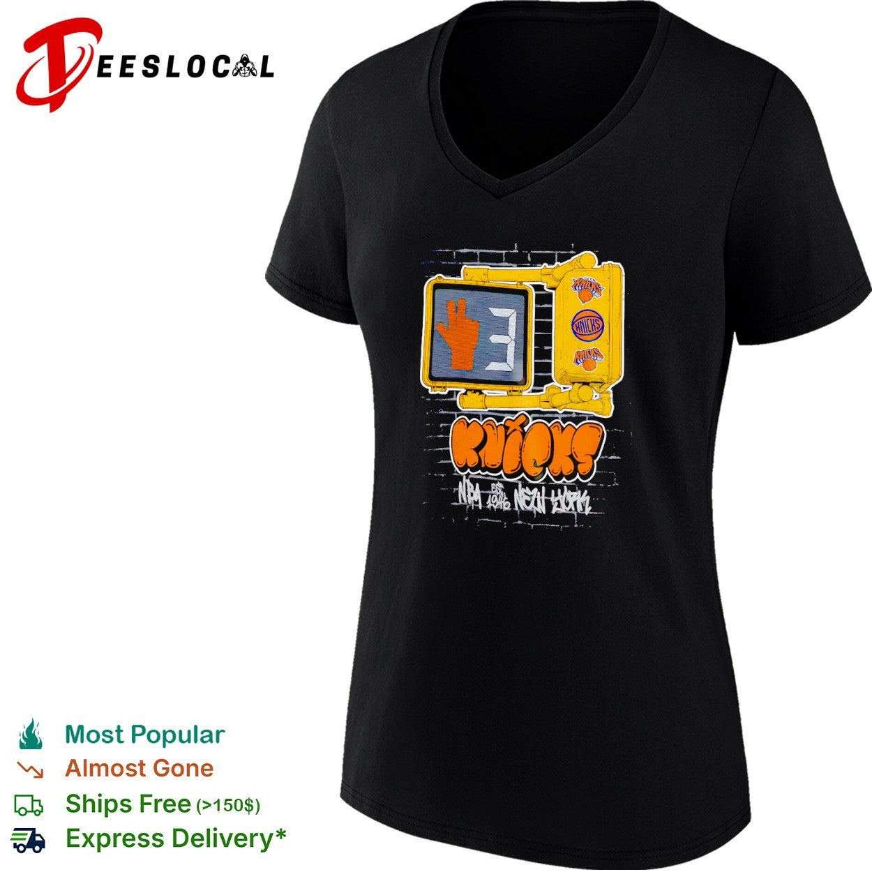 New York Knicks NBA est 1946 walk sign 3 shirt