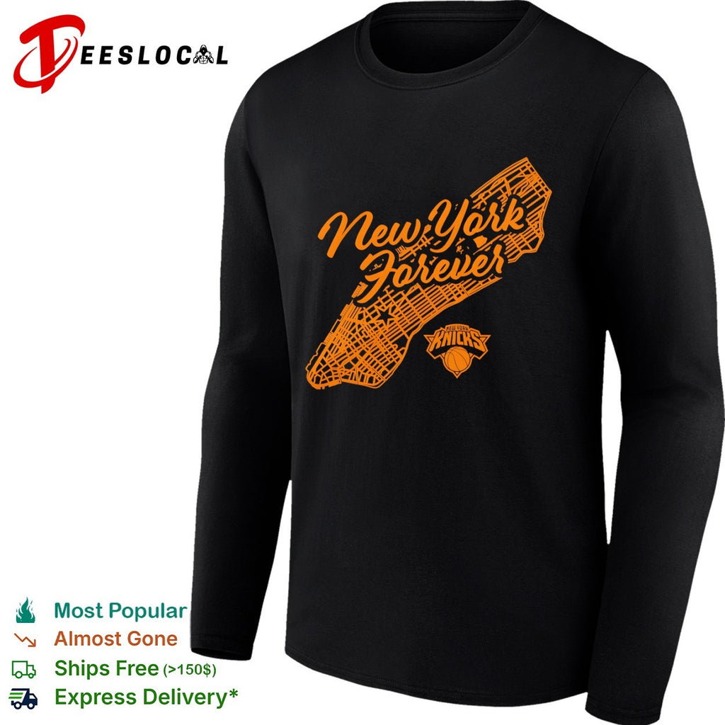New York Knicks New York Forever Map Logo NBA Basketball shirt