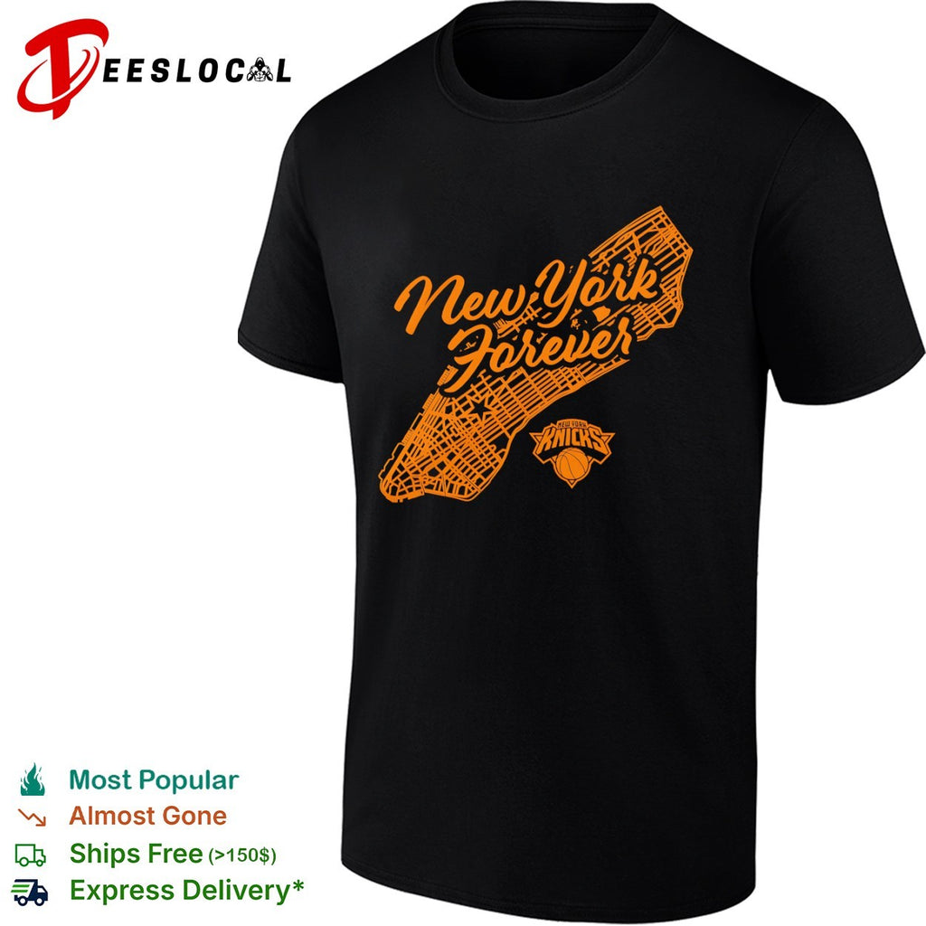 New York Knicks New York Forever Map Logo NBA Basketball shirt