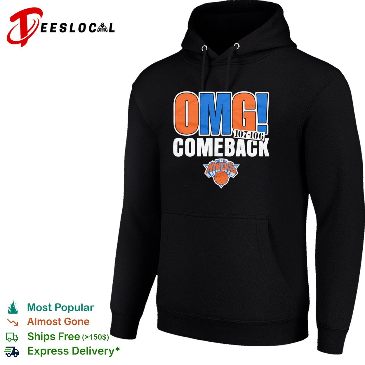 New York Knicks OMG Comeback 107-106 NBA Basketball shirt