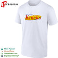 New York Knicks Seinfeld TV show logo parody humor white shirt