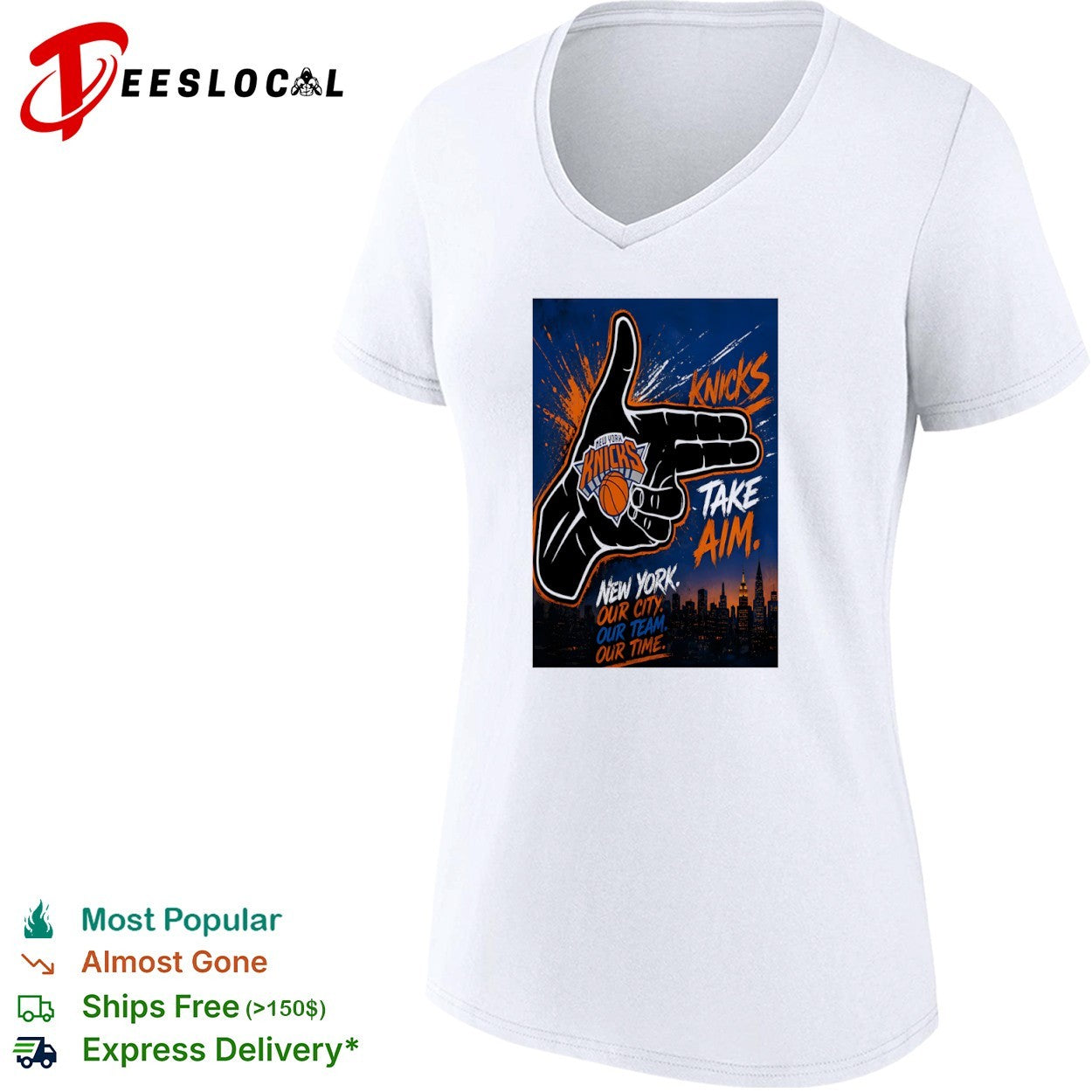 New York Knicks Take Aim Our City Our Team Our Time Basketball League Sports shirt