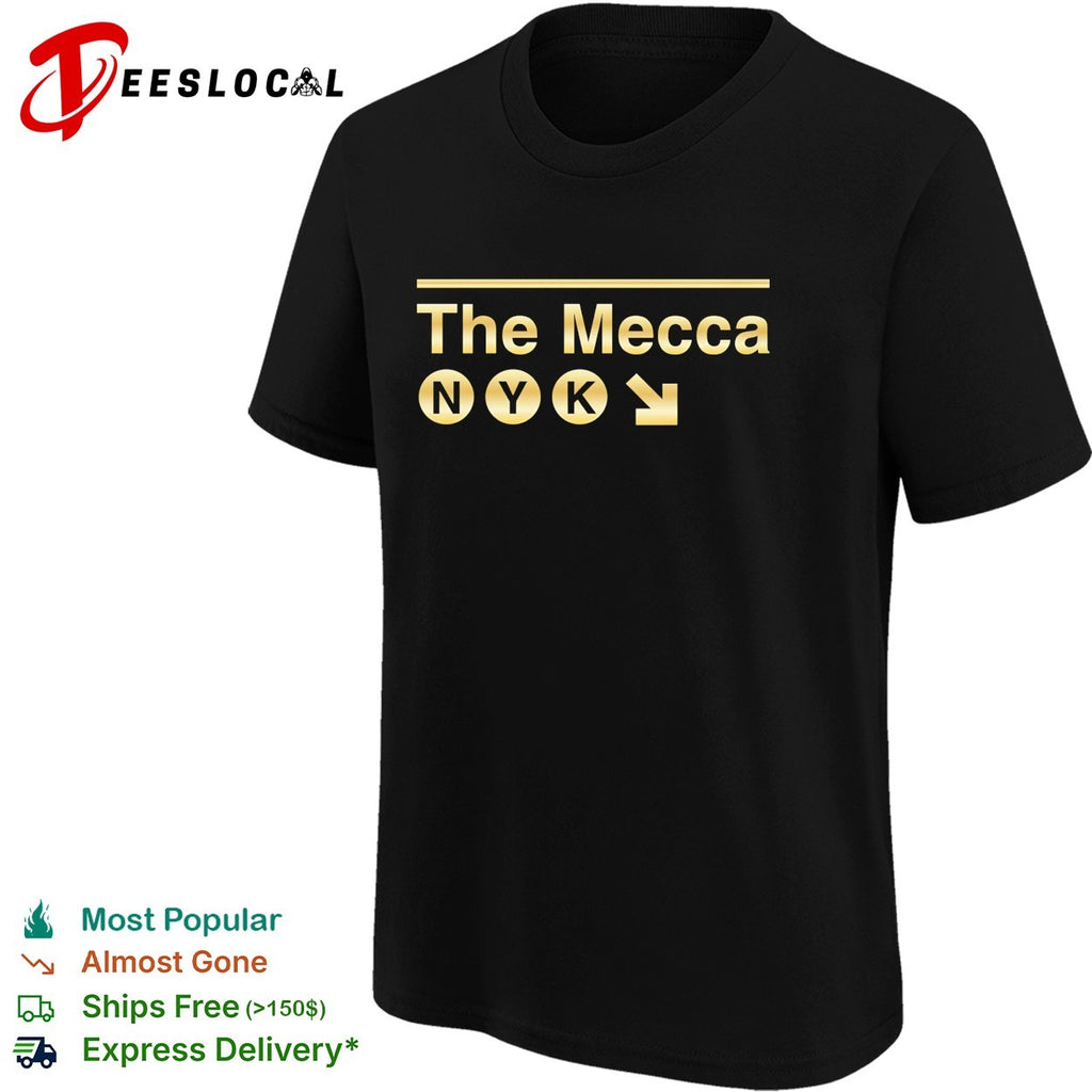 New York Knicks The Mecca NYK subway station sign golden championship shirt
