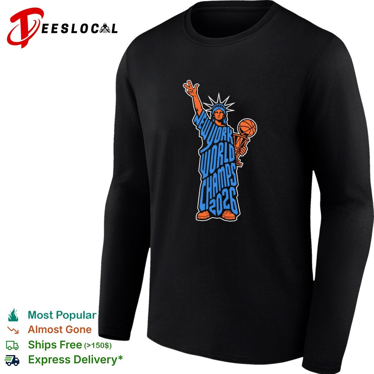 New York Knicks World Champs 2026 Statue of Liberty shirt