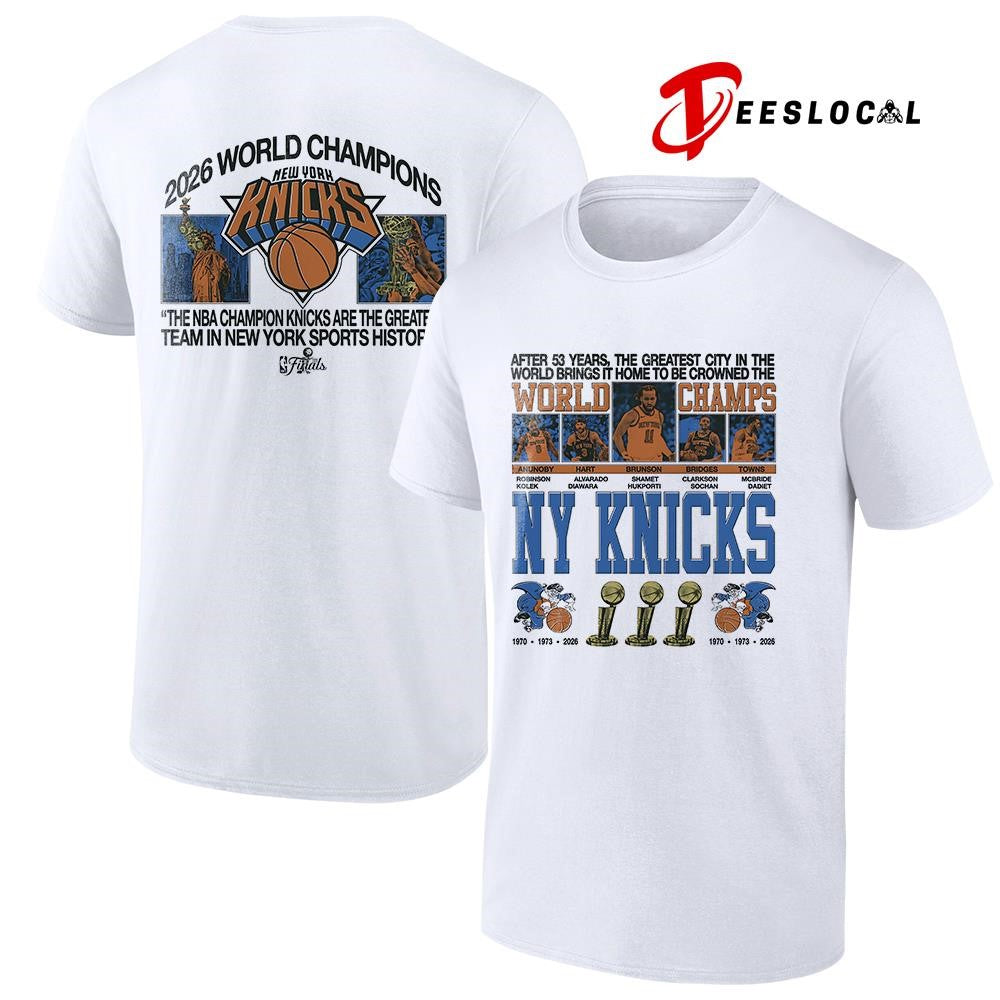 New York Knicks World Champs after 53 years graphic shirt