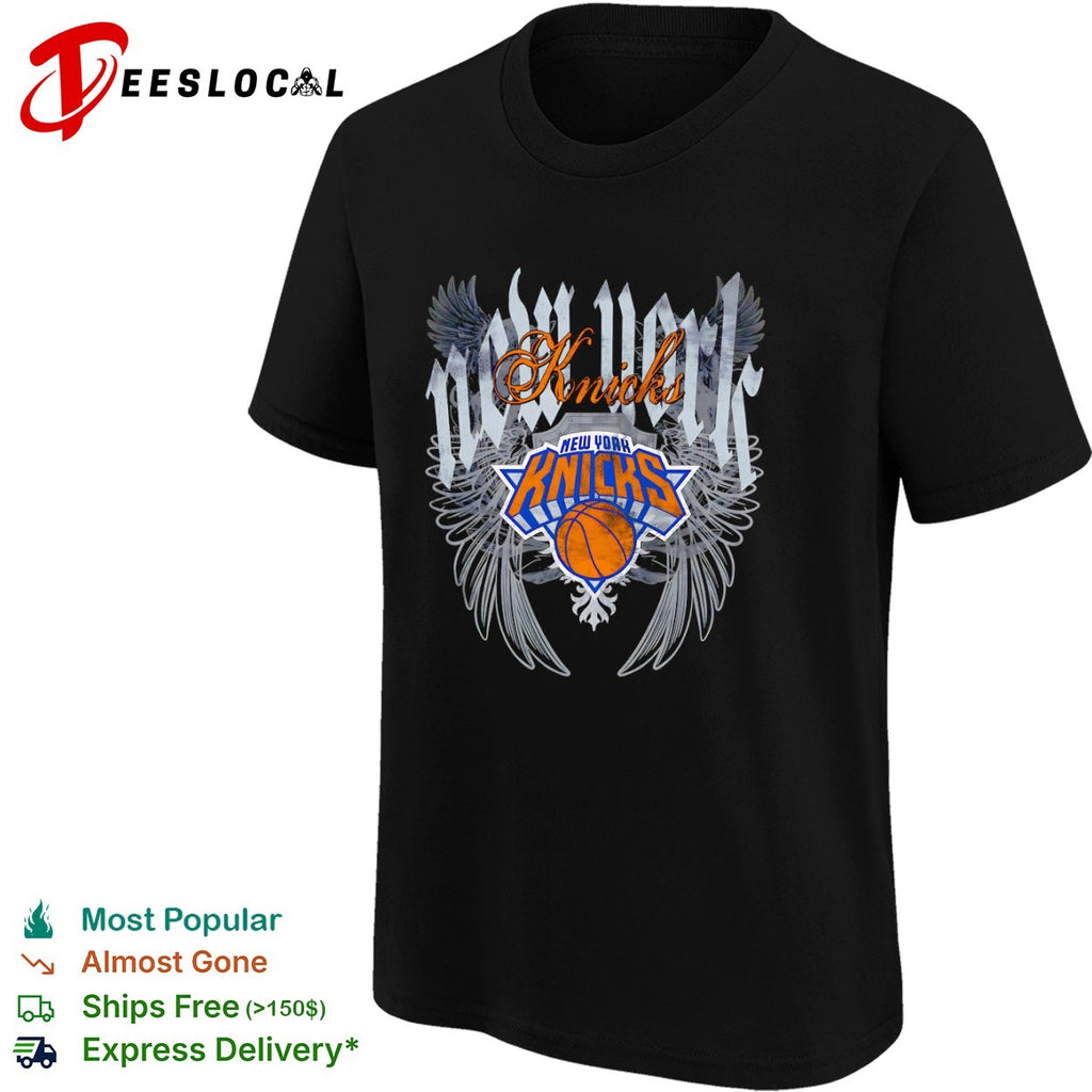 New York Knicks basketball wings shield shirt