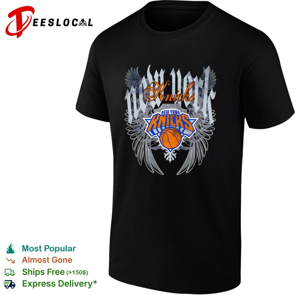 New York Knicks basketball wings shield shirt