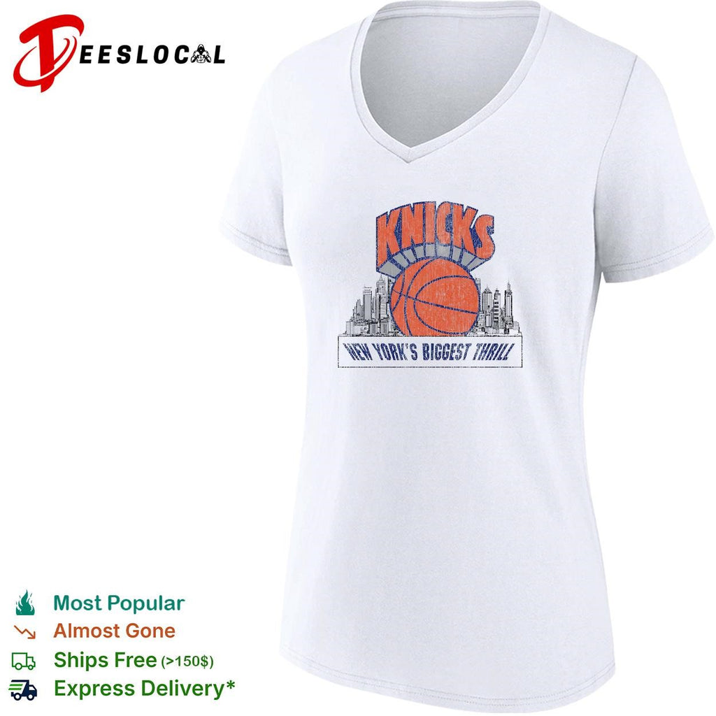 New York Knicks biggest thrill basketball skyline badge shirt