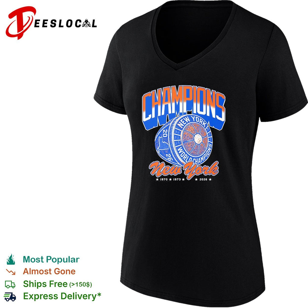 New York Knicks champions world champions ring shirt