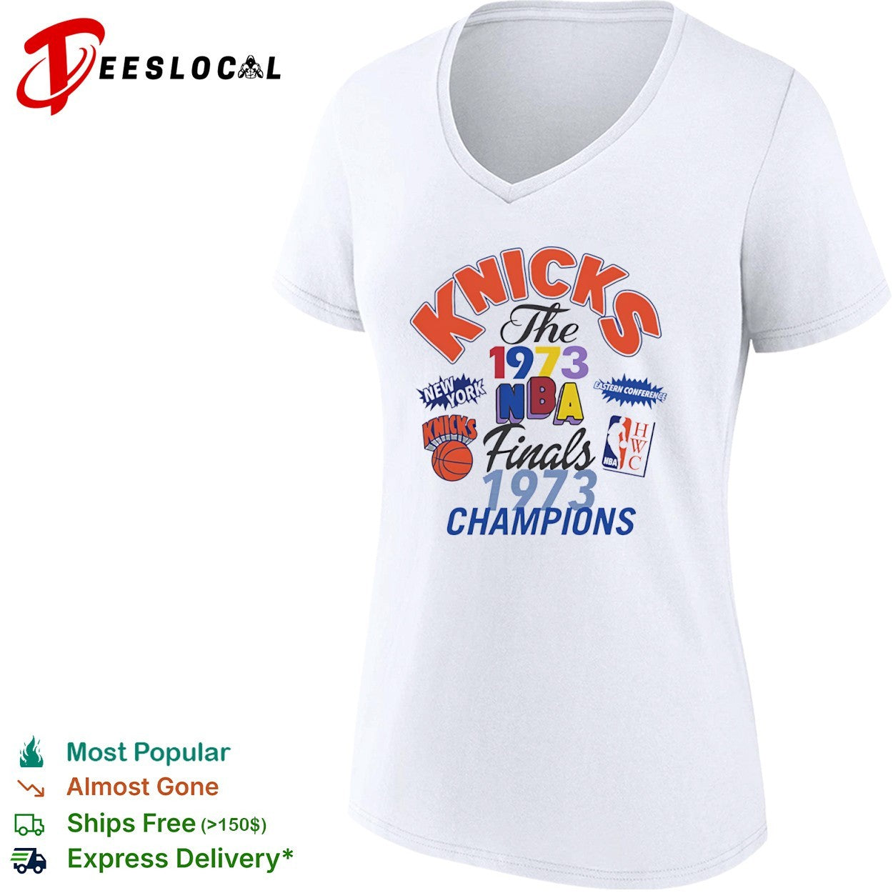 New York Knicks the 1973 NBA Finals champions basketball logo shirt