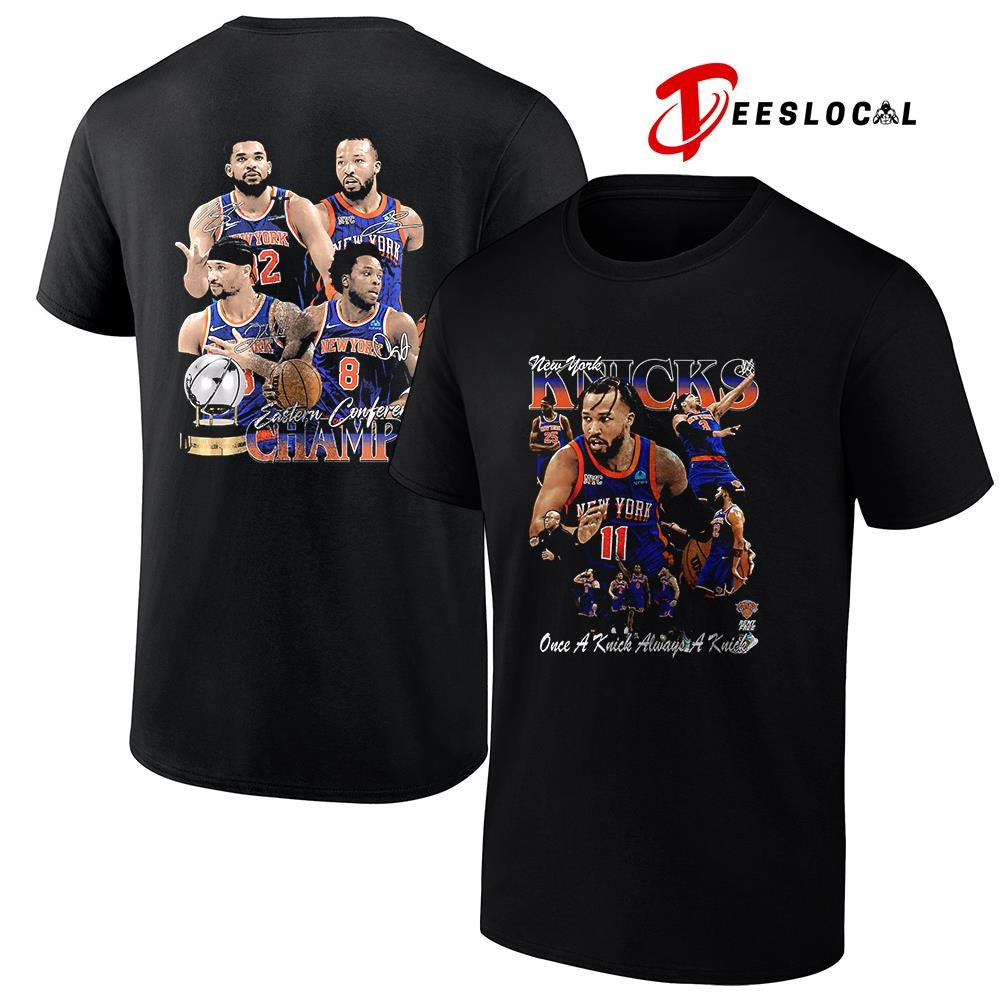 New York Knicks vonce a Knick always a Knick Eastern conference champs graphic signatures shirt