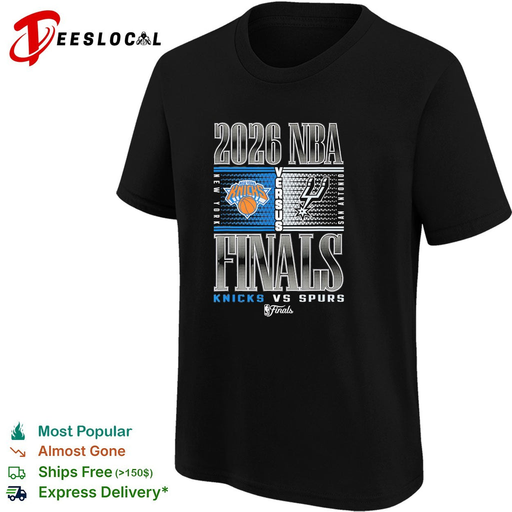 New York Knicks vs San Antonio Spurs 2026 NBA Finals commemorative team fan shirt