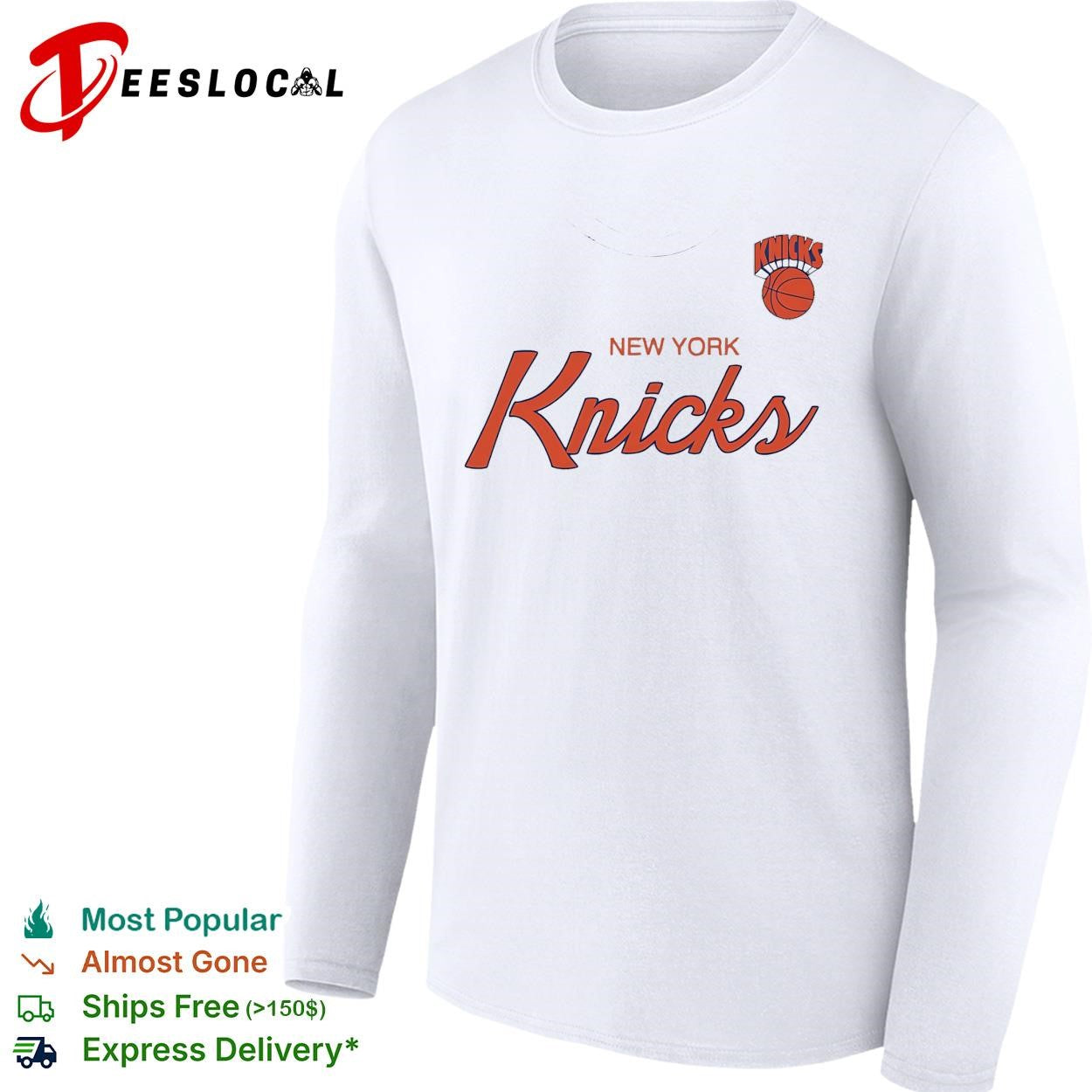 New York Knicks wordmark script badge shirt