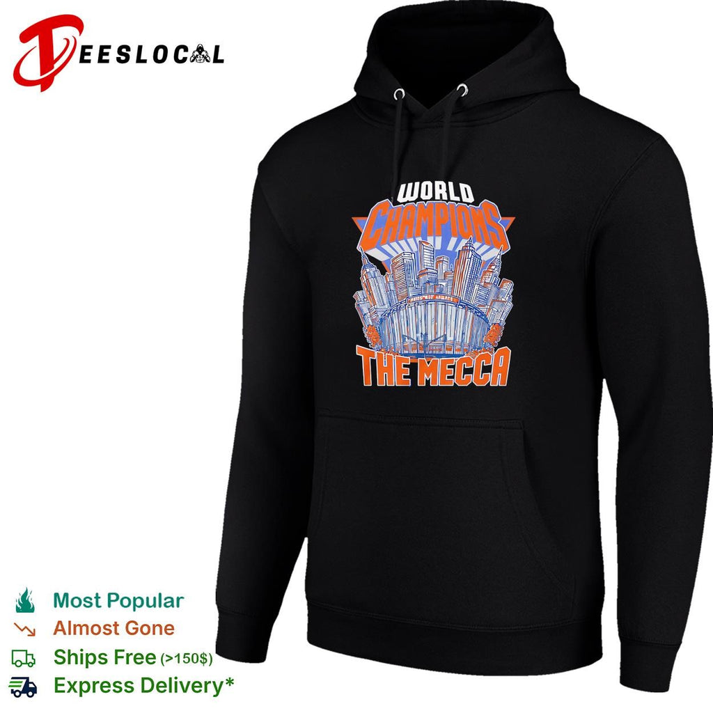 New York Knicks world champions the Mecca NYC skyline graphic shirt