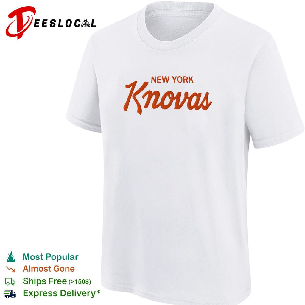 New York Knovas New York Knicks parody script logo shirt