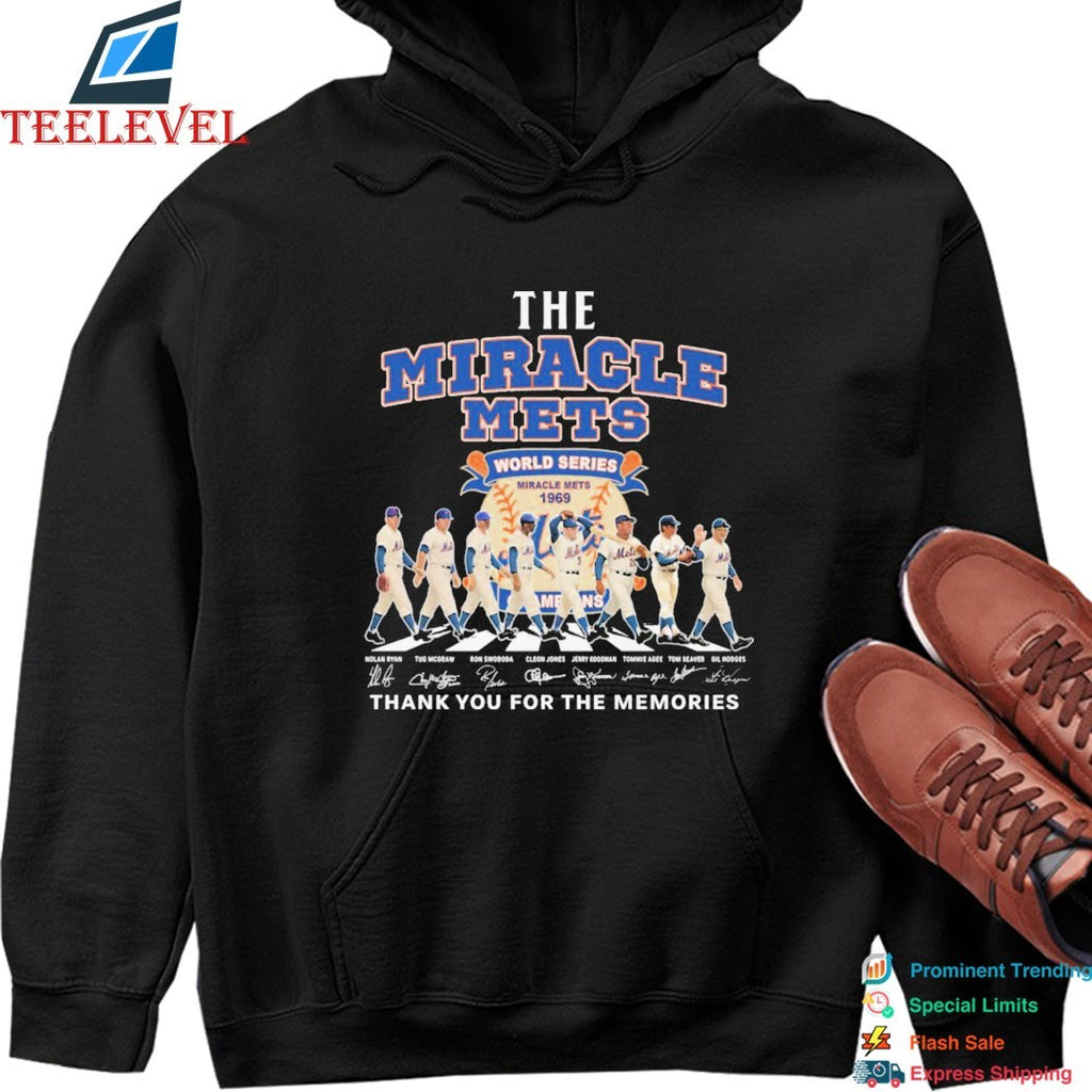 New York Mets 1969 World Series Thank You For The Memories Road Abbey Signatures T-Shirts