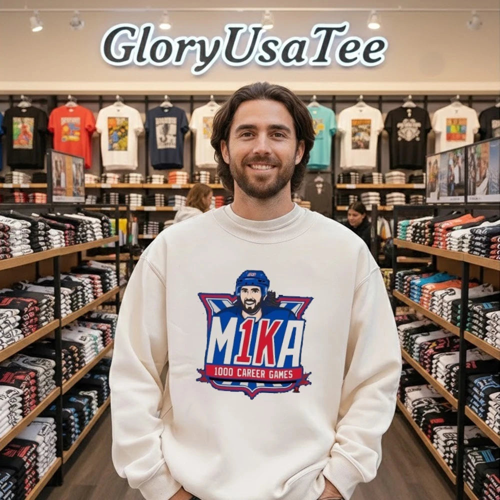 New York Rangers Mika Zibanejad M1KA 1000 Career Game Shirt