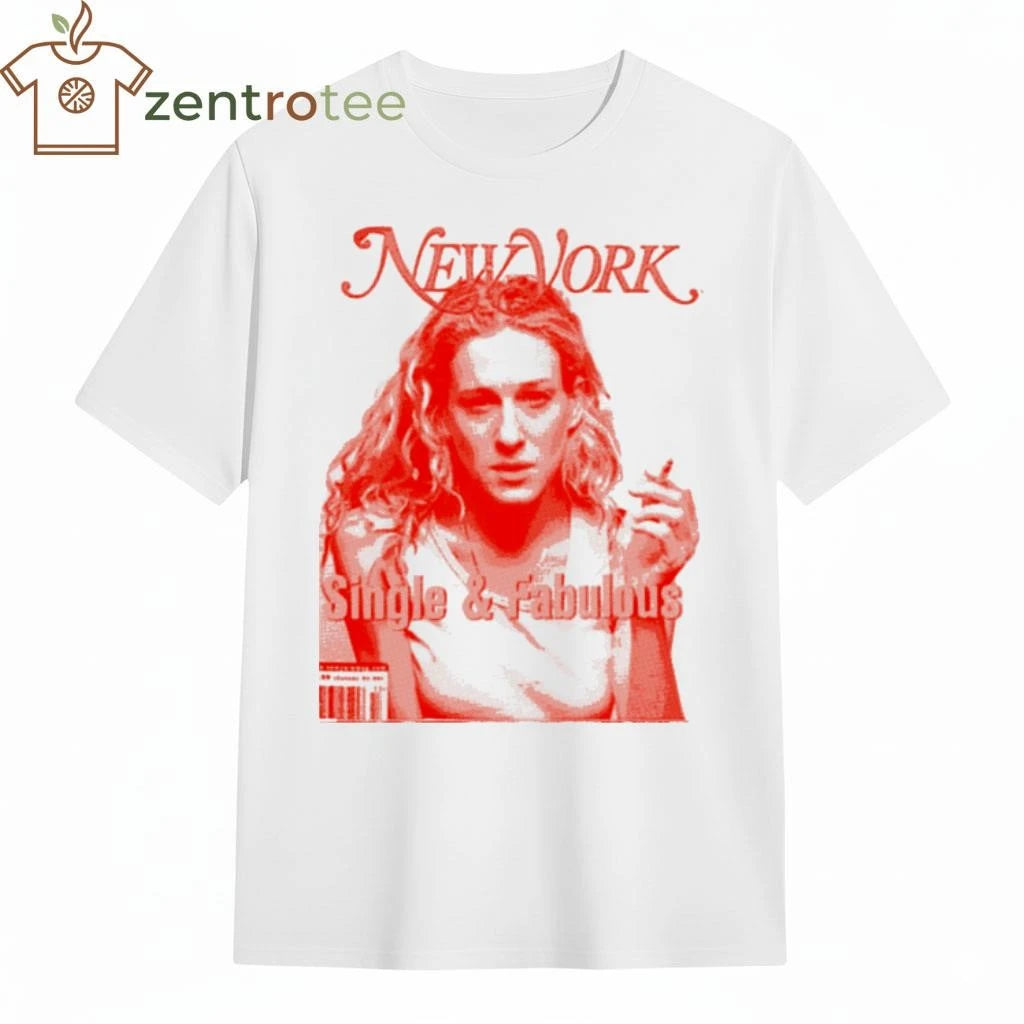 New York Single and Fabulous smoke tee