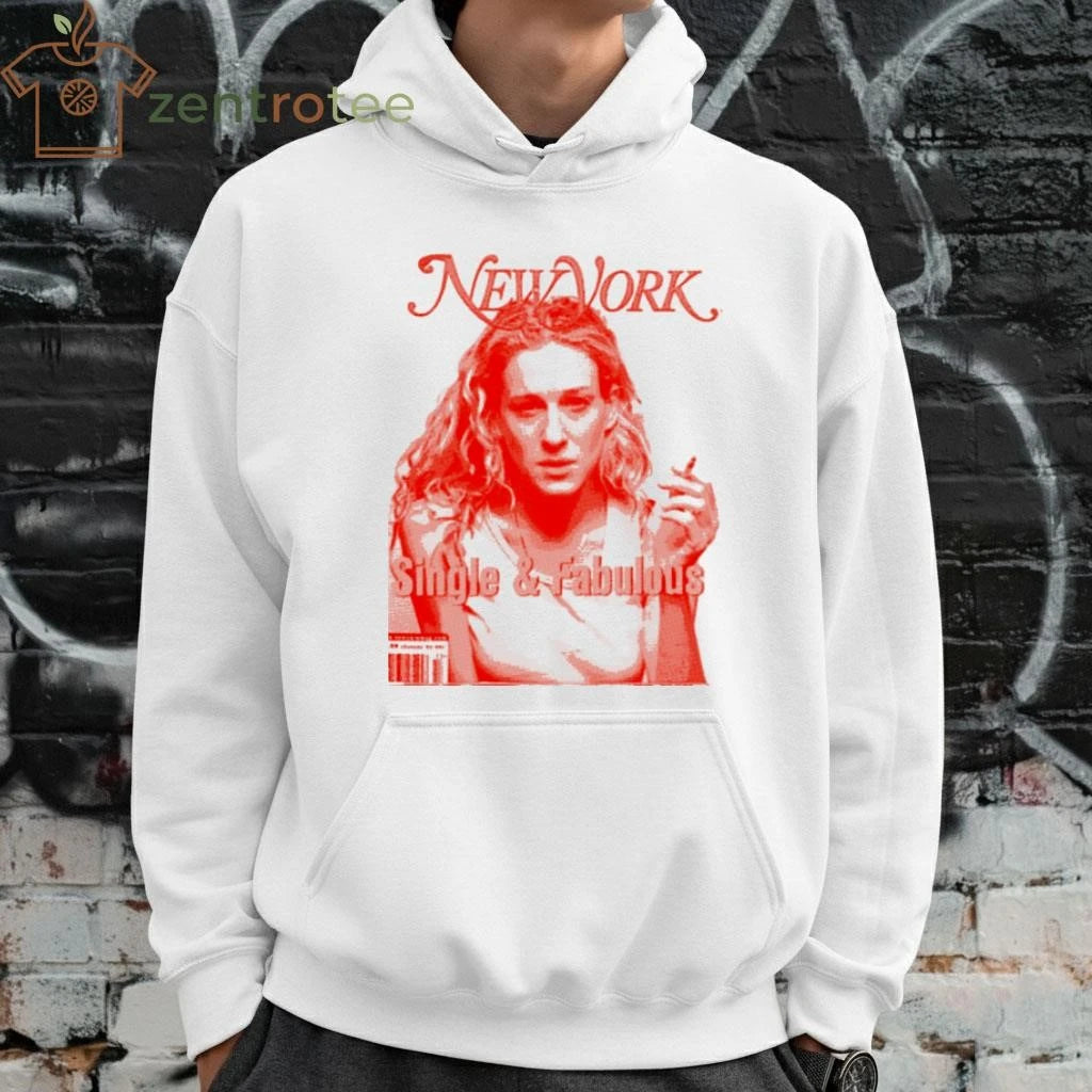 New York Single and Fabulous smoke tee