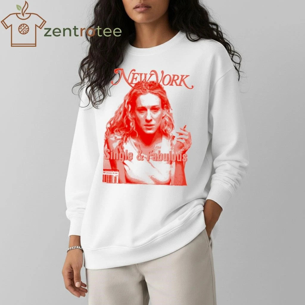 New York Single and Fabulous smoke tee